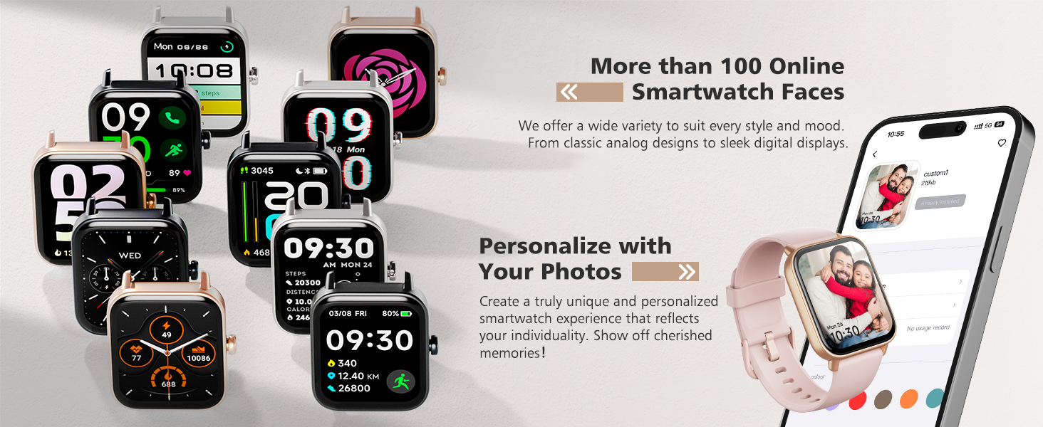100+ online watch face and DIY watch face