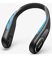 SWEETFULL Portable Neck Fan, Personal Fan Bladeless Fan 4000mAh Hands-Free USB Rechargeable Batte...