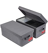 NUSWOR Upgrades DVD Storage Box - Perfect DVD Case Storage Solution, Stackable DVD Organizer with...