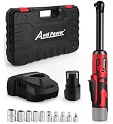AVID POWER 3/8" Extended Cordless Electric Ratchet Wrench, 60N.m(44.2 Ft-lbs) 12V Power Ratchet W...