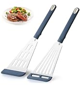 Silicone Fish Spatula Turner Set of 2,2-in-1 Heat Resistant Silicone Slotted Fish Spatulas for No...