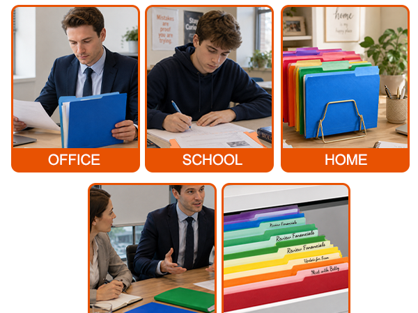 Color-coded file organization;Manila File Folders 
