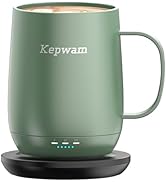 Kepwam Self Heating Coffee Mug, 16oz Smart Heated Coffee Mug, 150 Min Battery Life - Hot up to 14...