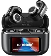 LC-dolida Open-Ear Wireless Earbuds with Smart LED Display Case, Clip On Earbuds All-Day Comfort ...