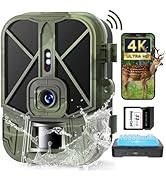 SuntekCam WiFi Trail Camera 4K 36MP Bluetooth Built-in 10000mAH Rechargeable Lithium Battery, Gam...