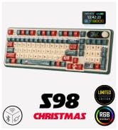 RK ROYAL KLUDGE S98 Mechanical Keyboard w/Smart Display &amp; Knob, Top Mount 96% RGB Wireless Gaming...