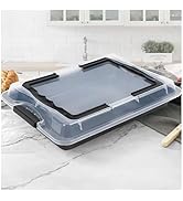 Spmarkt Ceramic-Coated Non-Stick Baking Pan with Carry Lid, 15inchx10inch Rectangular Cookie Shee...