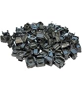 RackGold Black 10-32 Cage Nuts, 100 Pack