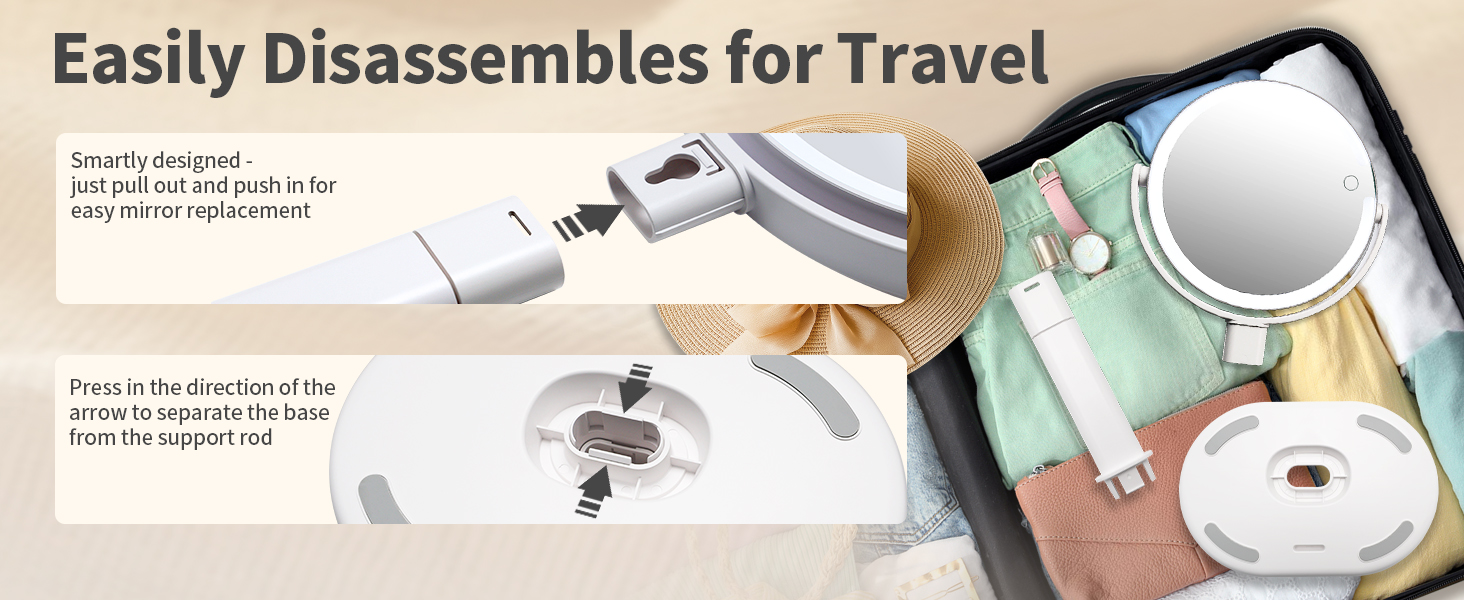 makeup mirror with led lights