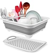 Collapsible Dish Drying Rack Portable Dish Drainers for Kitchen Counter with Drainboard, Kitchen ...