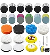 Sunxeke 133PCS 3 Inch Sanding Discs Drill Polishing Kit,Wet Dry 60-10000 Grit Hook and Loop Sandp...