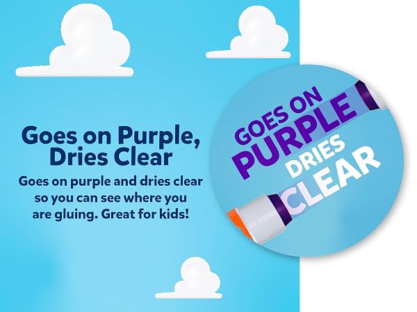 Goes on Purple Dries Clear