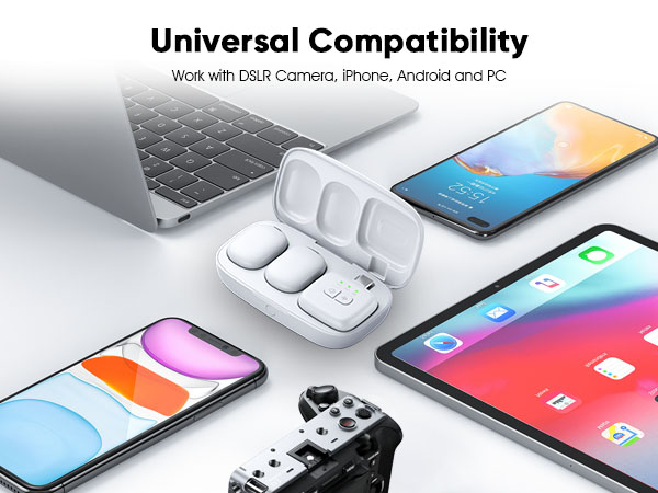 ULANZI A30 Tiny Mic Magnetic, Wireless Lavalier Microphone Mini Size, Noise Cancellation