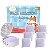 TheMadFox Odor Eliminating &amp; Deodorizing Packs, 6 Pcs Lavender-Scented Aroma Beads with Refillabl...