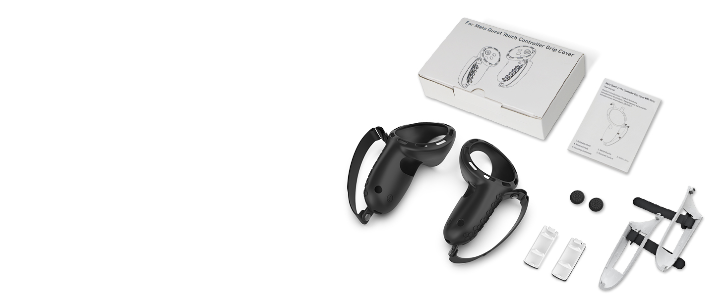 Meta Quest 3 Controllers Straps Knuckle Hand Strap Adjustable Oculus VR Accessories Joystick Black