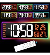 Large Digital Wall Mount Clock 17.3