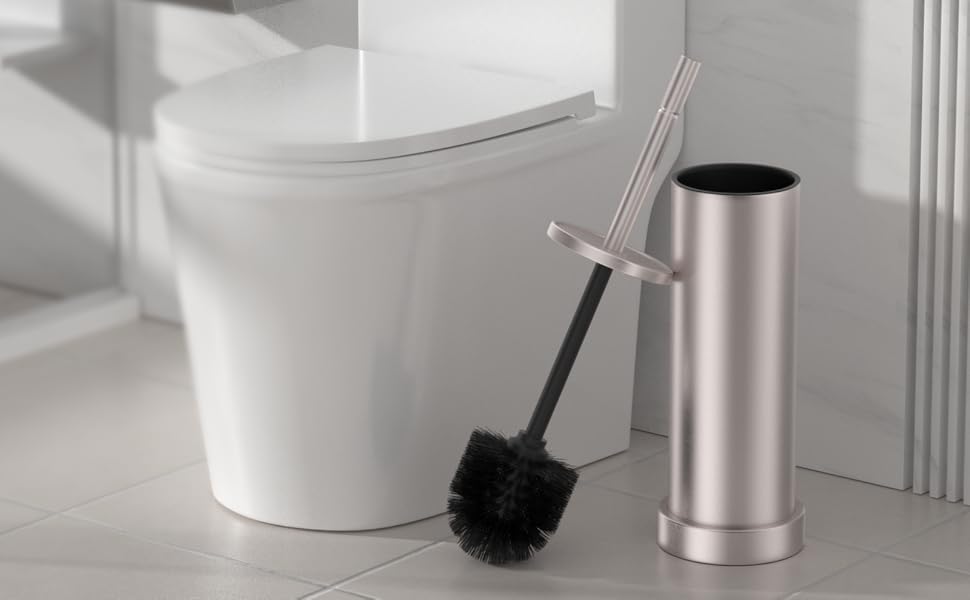 decorative toilet brush and holder set bathroom