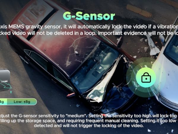 G-sensor Emergency locked