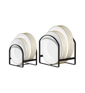 dinnerware dish plate holder rack organizer storage drying rack shelf dividers display stand cabinet