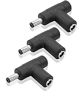 GINTOOYUN DC Power Connector Adapter 90 Degree Angle1 Male to 2 Female,5.5mm x 2.1mm DC Power Ada...