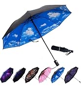 LLanxiry Compact Travel Umbrella,Windproof Waterproof Stick Umbrella Protection Golf Umbrellas