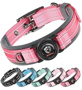 ilFindYou Upgraded AirTag Dog Collar with Holder, Waterproof Reflective Air Tag Dog Collar with W...