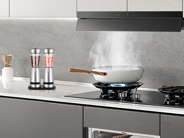 electric salt and pepper grinder set stainless steel