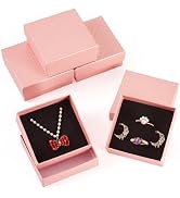Craftdady 10Pcs Pink Jewelry Gift Boxes Square Cardboard Boxes with Sponge Inside Small Gift Box ...