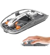 Wireless Mouse LED Slim Silent Bluetooth Mouse Transparent Tri-Mode 2.4G 2400DPI Optical Computer...