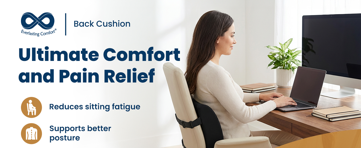 Everlasting Comfort Lumbar Support Pillow for Office Chair