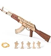 ROKR 3D Puzzles for Adults, Wooden 3D Puzzle Model Rubber Bands Gun Toys Building Kits, DIY Wood ...