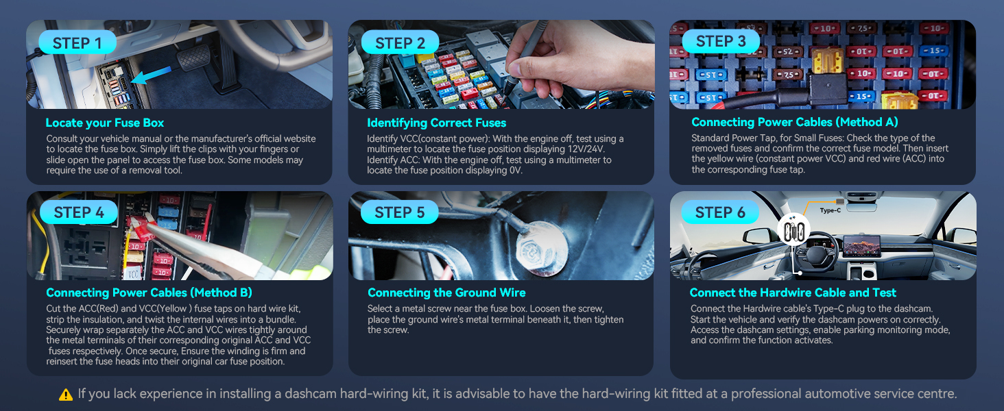 ddpai dash cam hardwire kit installation