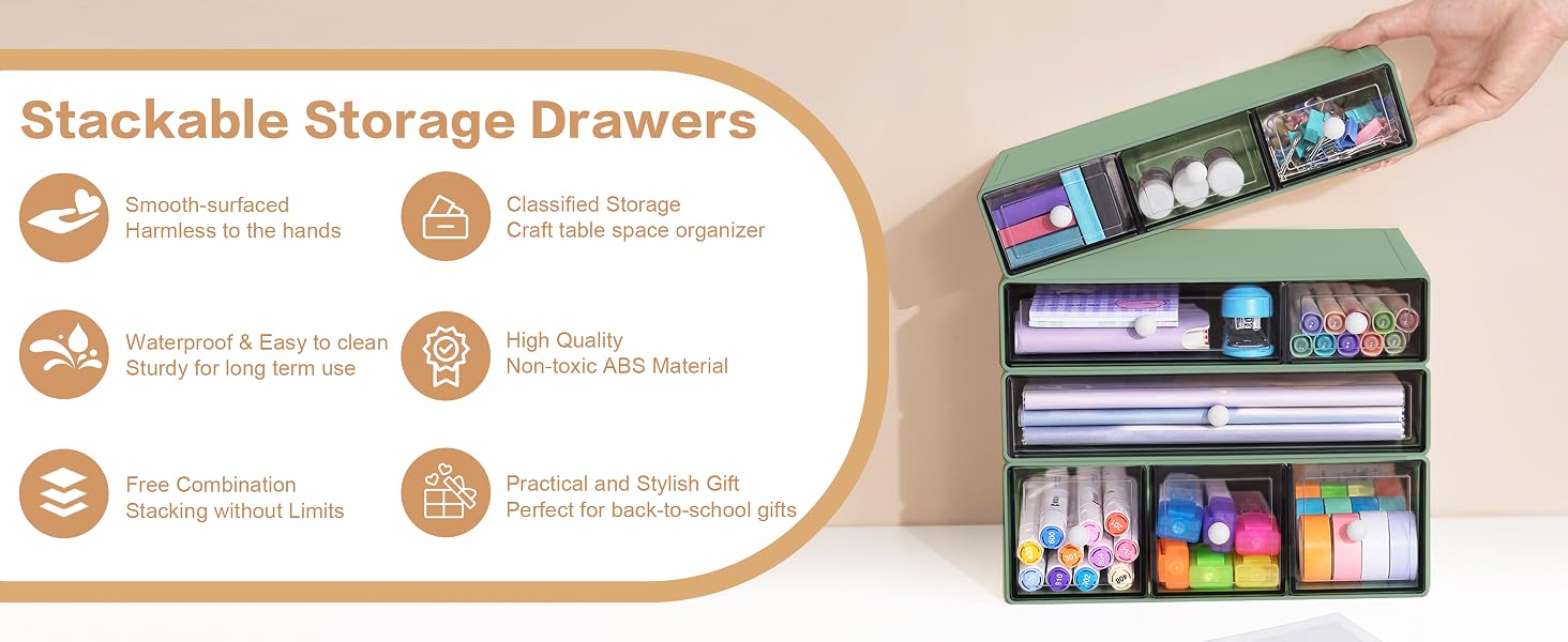 Multifunctional Desktop Craft Storage Drawer