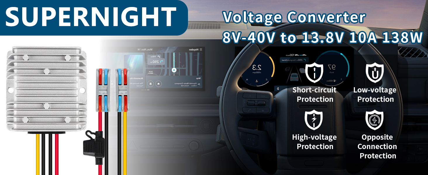 DC Voltage Reducer Converter DC 8V-40V to 13.8V 10A 138W
