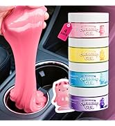 Car Cleaning Gel Reusable 4Pack - Dust Cleaning Putty Keyboard Slime for Car Interior Air Vent Cl...