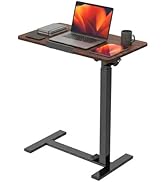 NEWBULIG Mobile Rolling Desk, Small Standing Desks Height Adjustable Laptop PC Work Table with Pn...