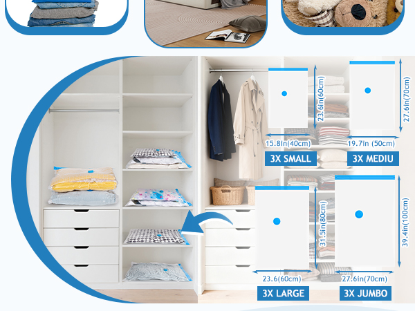 vacuum storage bags seal bedding clothing travel essentials pump