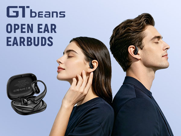 Gtbeans open ear earbuds black