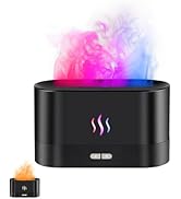 Flame Effect Essential Oil Diffuser, 180ml Ultrasonic Aromatherapy Humidifier, 7 Color Changing L...