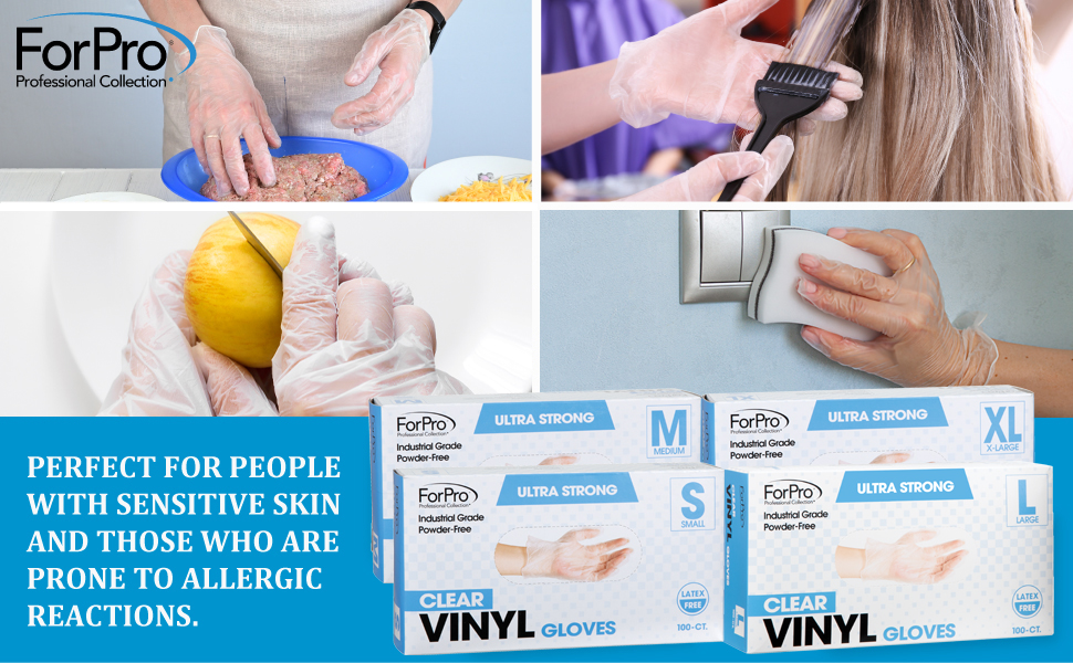 ForPro Powder Free Vinyl Gloves