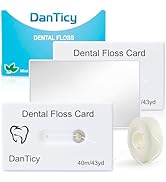 Dental Floss Deep Clean Waxed Floss in a Credit Card with Mirror,Perfect for People with Tight &amp; ...