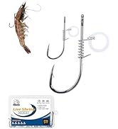 UCEC Live Shrimp Hooks,High Carbon Steel Barbed Fishing Hook for Freshwater Saltwater,Live Shrimp...