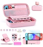 Switch Case for NS Switch - innoAura 18 in 1 Switch Accessories Bundle with Switch Carrying Case,...