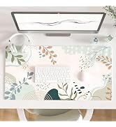 Colorful Star Large Mouse Pad, Green Pink Waterproof Desk Mat, Abstract Boho Double Sided Compute...