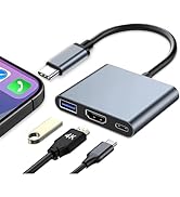 VIENON USB C to HDMI Multiport Adapter, USB C Hub, USB C to USB Adapter with 4K HDMI+ USB 3.0 5Gb...