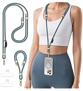 Lucforeen Phone Lanyard, Anti-Theft Strap Crossbody &amp; Wrist Strap with 2 Tether Tabs, Universal A...