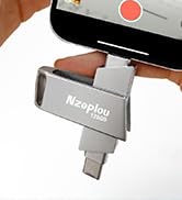 128GB Flash Drive for iPhone iPad, USB3.0 High-Speed Memory Stick No App Needed, Lightening & USB...