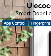 Ulecoce Fingerprint Keypad Deadbolt with Handle Set, Keyless Entry Door Lock, Door Locks for Fron...