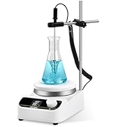LACHOI LCD Lab Hot Plate Magnetic Stirrer 1500RPM Max 280? 5.3" Hotplate Stirrer Max 5000ml Digit...