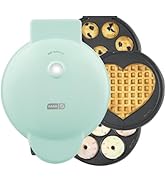 DASH MultiMaker Treat Maker System, Mini Donuts, Heart Shaped Waffle, Mini Cupcakes - Aqua